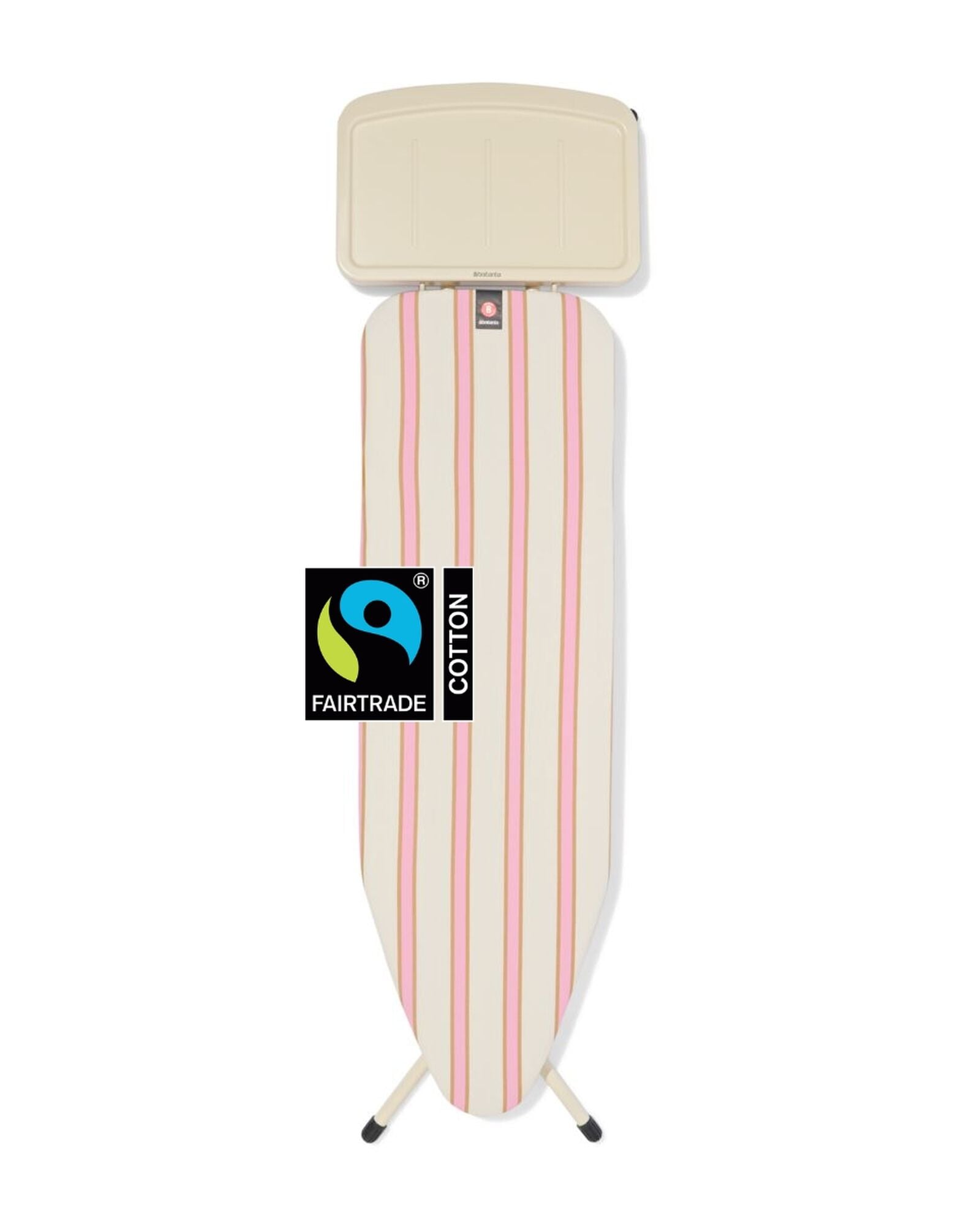 Brabantia strijkplank B voor stoomgenerator 124x38cm strepen roze - 20500264 - HEMA