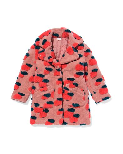 kinderjas teddy appels oudroze - 30825218OLDPINK - HEMA