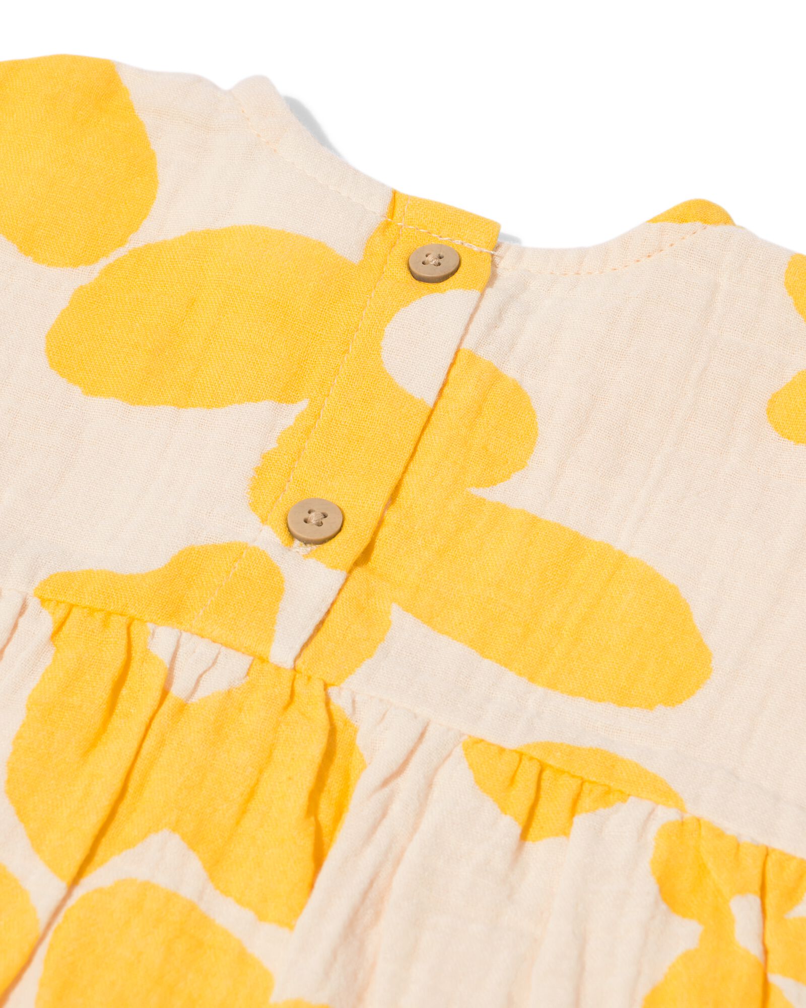 Baby-Kleid, A-Linie, Musselin, Blumen gelb gelb - 33082770YELLOW - HEMA