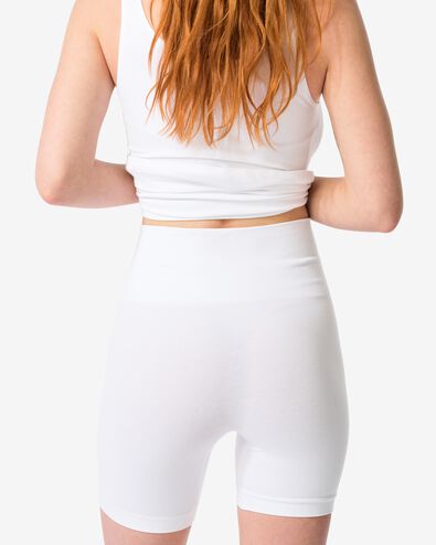 licht corrigerende biker hoge taille naadloos katoen wit wit - 21540180WHITE - HEMA