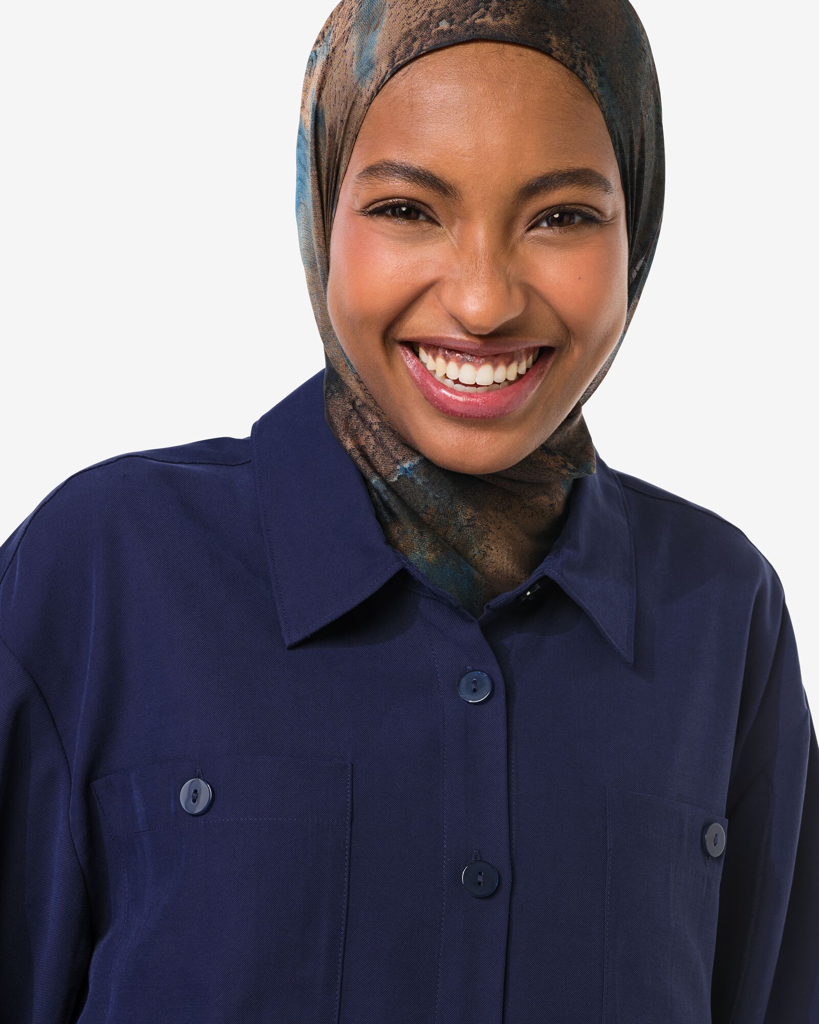 damesblouse Dora  donkerblauw donkerblauw - 36205950DARKBLUE - HEMA