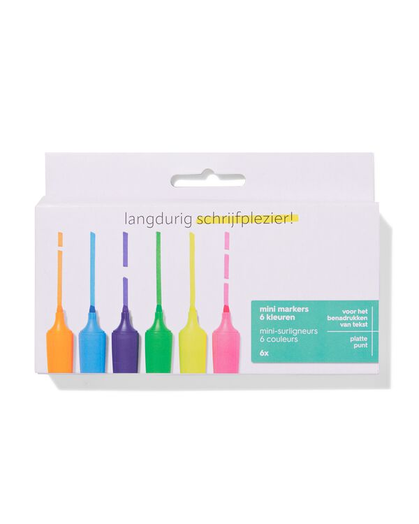 mini markers - 6 stuks - 14400411 - HEMA