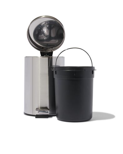 poubelle à pédale 3L inox - 80301159 - HEMA