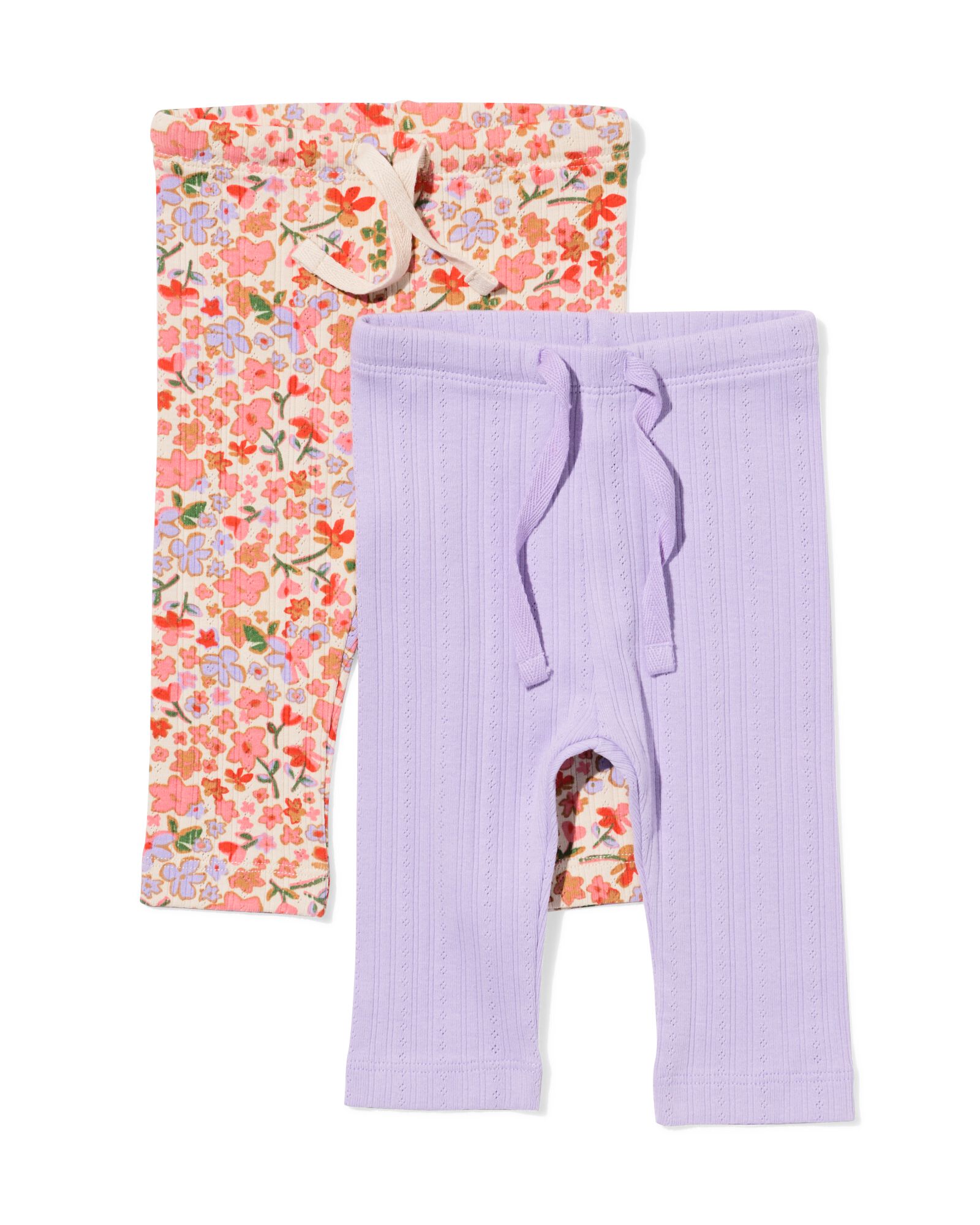 Leggings b&eacute;b&eacute; fleurs - 2 pi&egrave;ces violet violet - 33040070PURPLE - HEMA