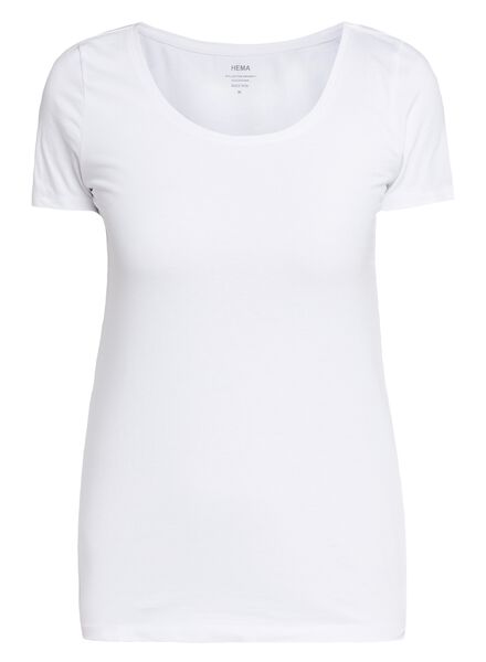 Damen-T-Shirt weiß S - 36398023 - HEMA