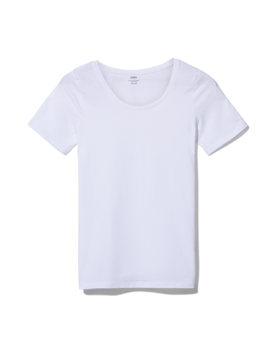 Damen-T-Shirt weiß L - 36398025 - HEMA