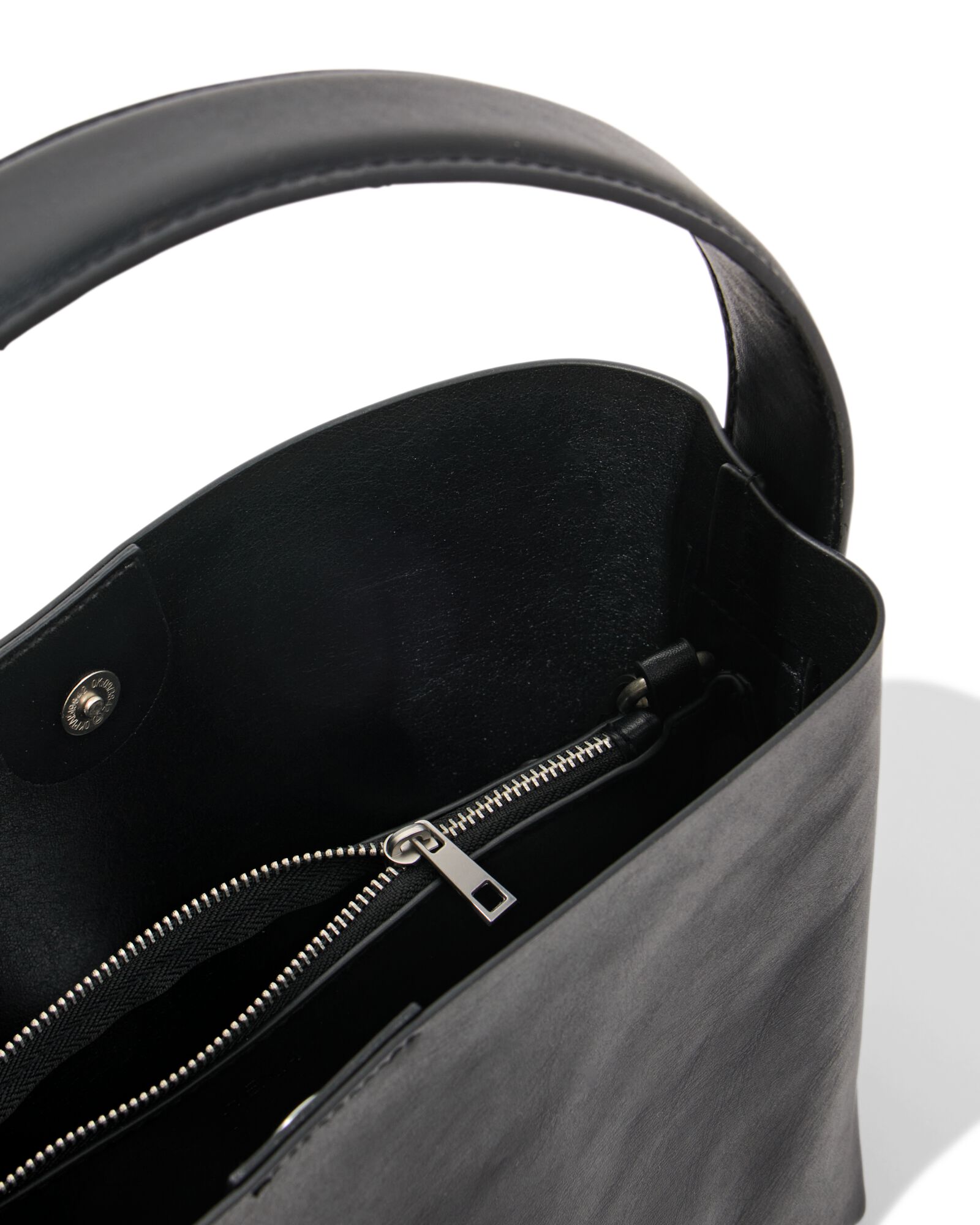 damesschoudertas leerlook zwart - 18760005 - HEMA