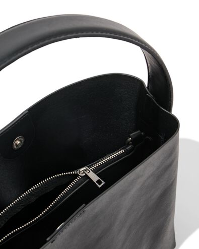 damesschoudertas leerlook zwart - 18760005 - HEMA