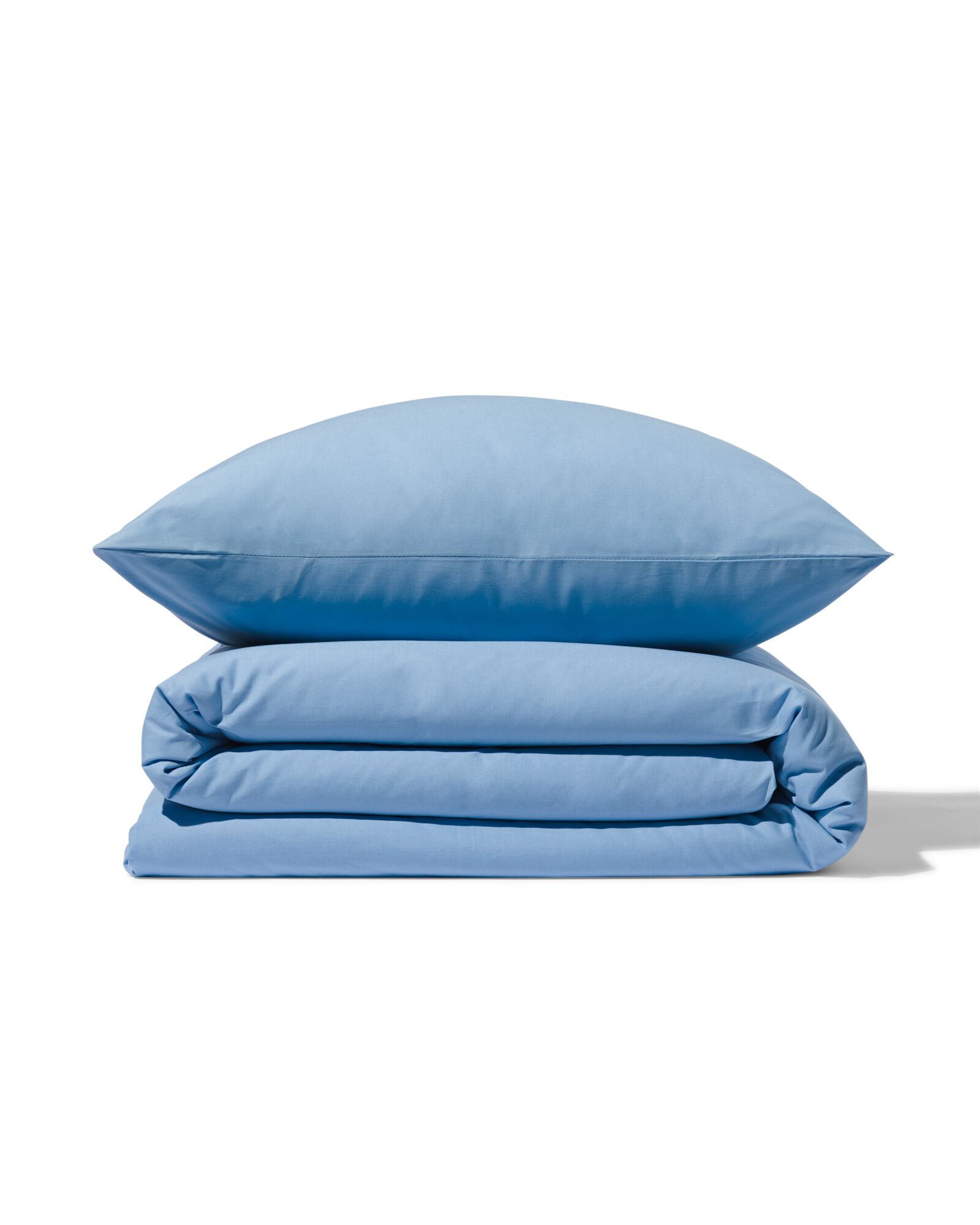 housse de couette en coton doux 140x200/220 bleu glacier - 5790137 - HEMA
