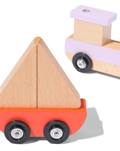 houten set boten - 6 stuks - 15100568 - HEMA