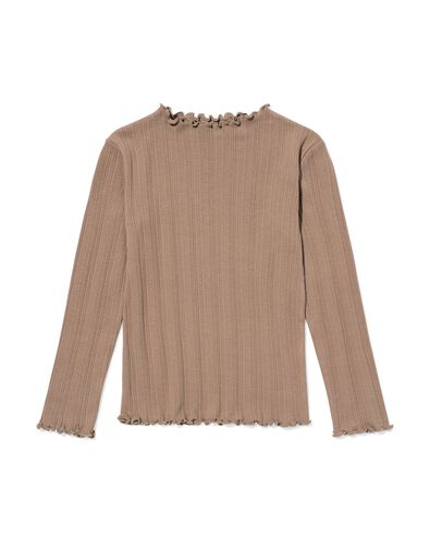 Kinder-T-Shirt aus Feinstrick beige beige - 30841254BEIGE - HEMA