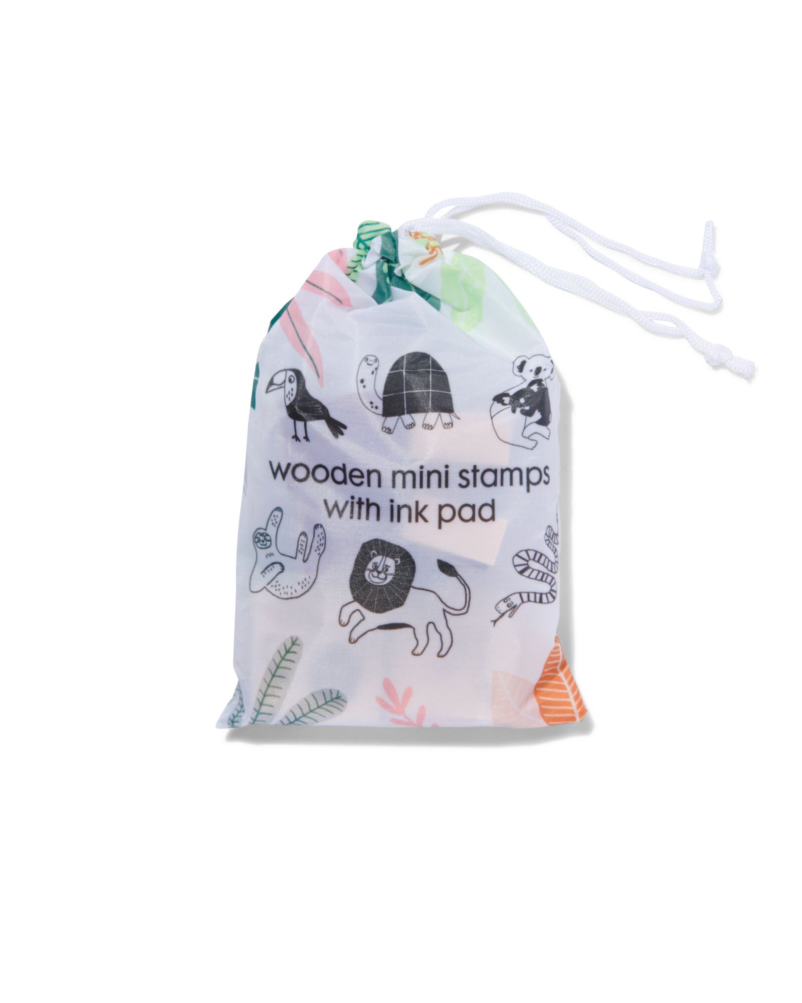 Mini-Holzstempel mit Stempelkissen, Tiere - 15980168 - HEMA