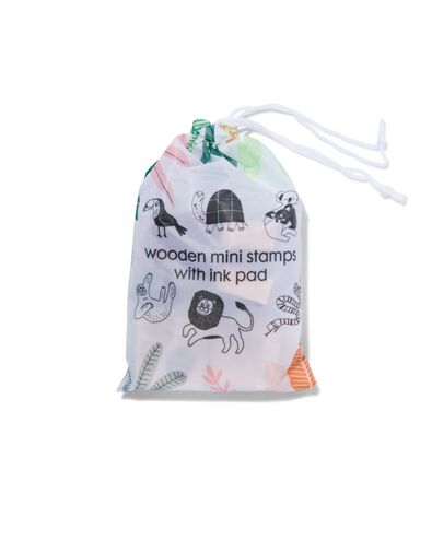 Mini-Holzstempel mit Stempelkissen, Tiere - 15980168 - HEMA
