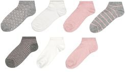7 paires de socquettes femme gris chiné gris chiné - 1000027007 - HEMA