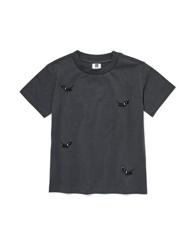 Takkie kinder T-shirt donkergrijs donkergrijs - 30713701DARKGREY - HEMA