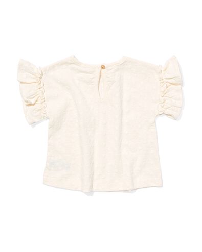 t-shirt bébé broderie blanc cassé 68 - 33044052 - HEMA