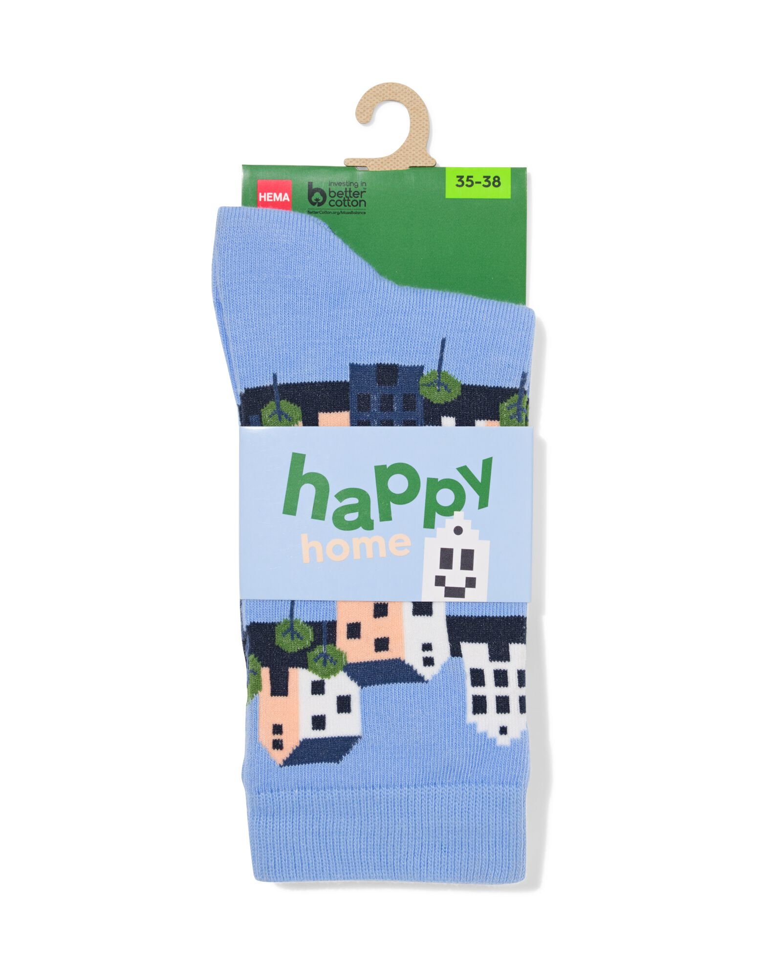 Socken für Erwachsene „Happy Home“  blau blau - 4124120BLUE - HEMA