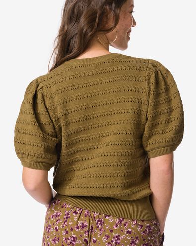 damesvest Fina fijngebreid groen groen - 36207730GREEN - HEMA