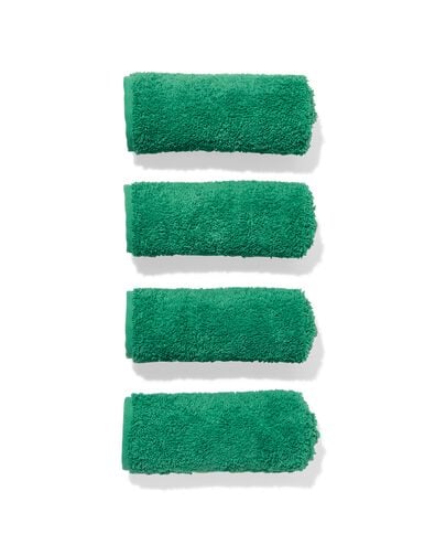 serviettes de bain - qualité épaisse vert moyen débarbouillettes 30 x 30 - 5282881 - HEMA