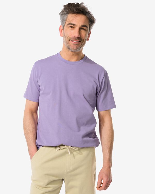 t-shirt homme relaxed fit violet violet - 2115402PURPLE - HEMA