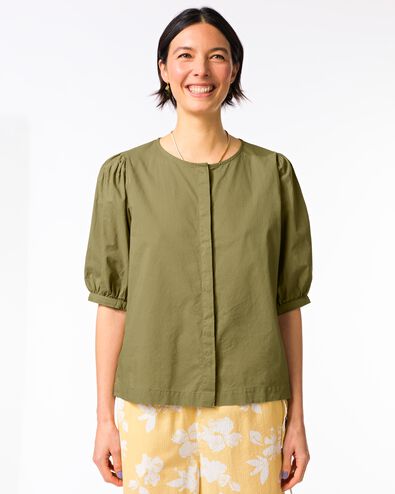 damesblouse Sophie olijf olijf - 36203620OLIVE - HEMA