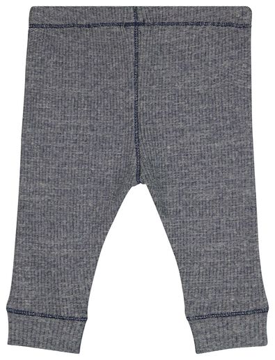 Newborn-Set, Shirt mit Leggings, elastische Baumwolle, gerippt blau - 1000024487 - HEMA