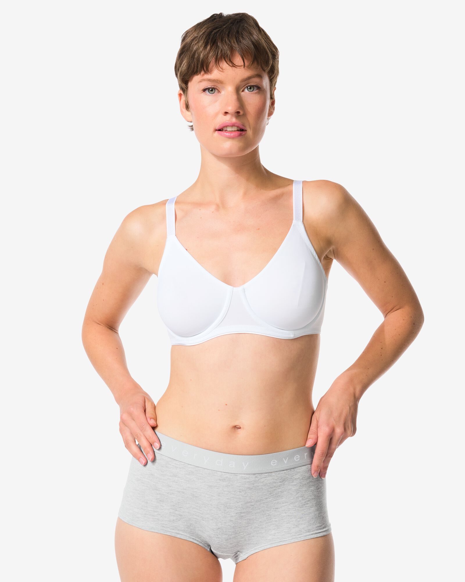 Damen-Boxershorts mit &bdquo;everyday&ldquo; auf dem Bund graumeliert - 19640865GREYMELANGE - HEMA
