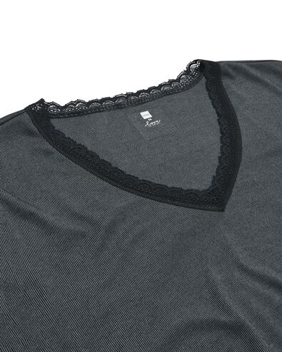Damen-Nachthemd mit Viskose schwarz M - 23400316 - HEMA