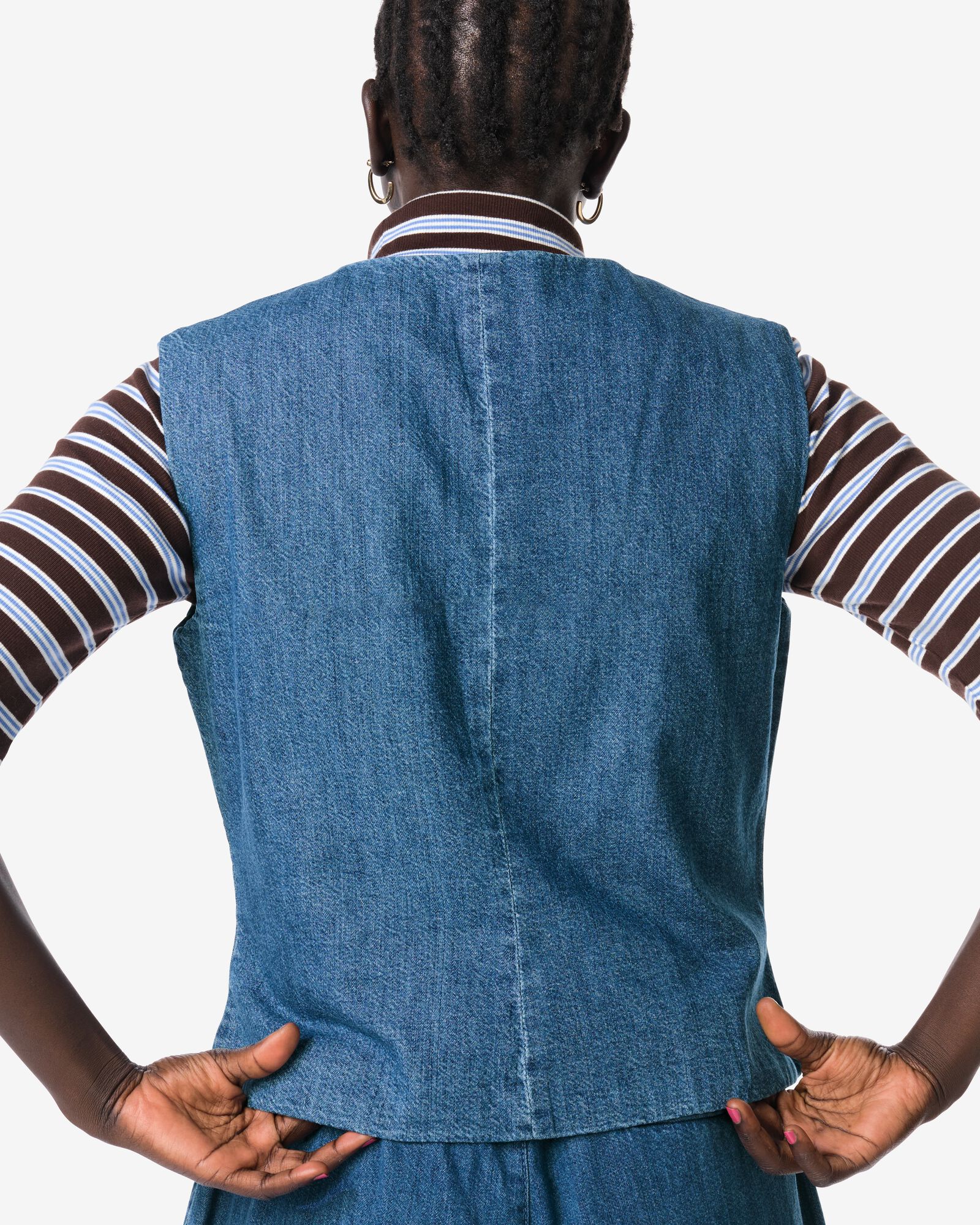 damesgilet Suzy middenblauw middenblauw - 36206950MIDBLUE - HEMA