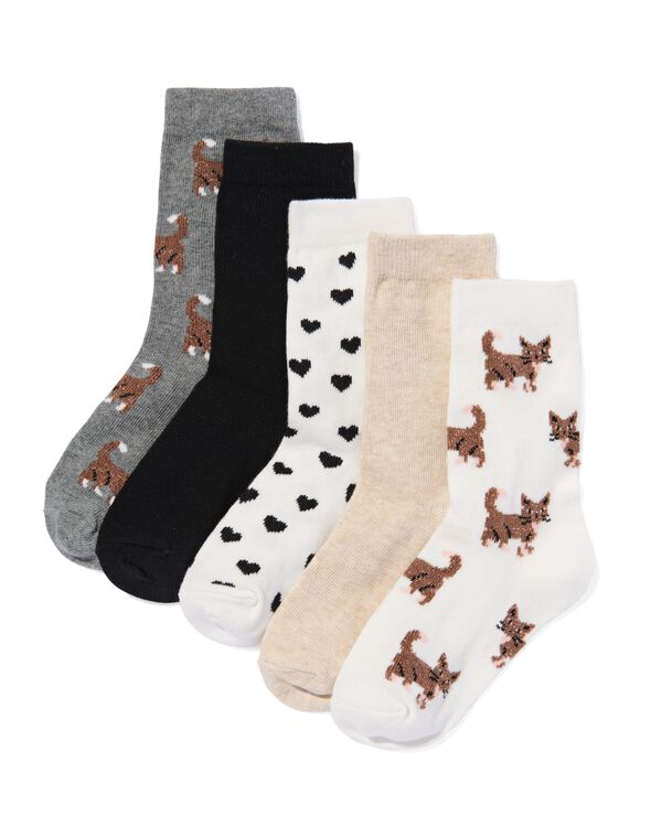 5er-Pack Kinder-Socken, mit Baumwolle weiß weiß - 4310235WHITE - HEMA