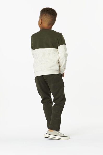 pantalon enfant à carreaux vert armée - 1000024556 - HEMA