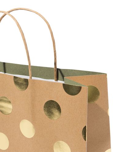 sac cadeau 24x11x31 cm kraft &agrave; pois - 14793264 - HEMA