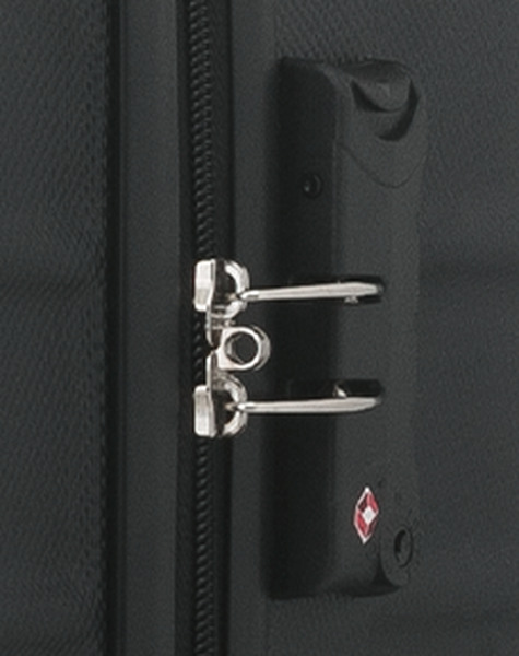 Koffer – 77 x 52 x 28 cm – schwarz gestreift 77 x 52 x 28 schwarz - 18670002 - HEMA