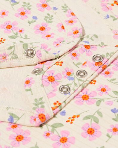 body b&eacute;b&eacute; &eacute;volutif bambou avec stretch fleurs rose - 33387340PINK - HEMA