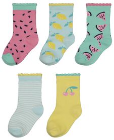 5er-Pcak Kinder-Socken, Obst bunt bunt - 1000026511 - HEMA