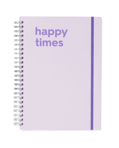 Foto- oder Hobbyalbum, Spiralbindung, 32.5 x 23 cm, violett, Happy Times - 14650233 - HEMA