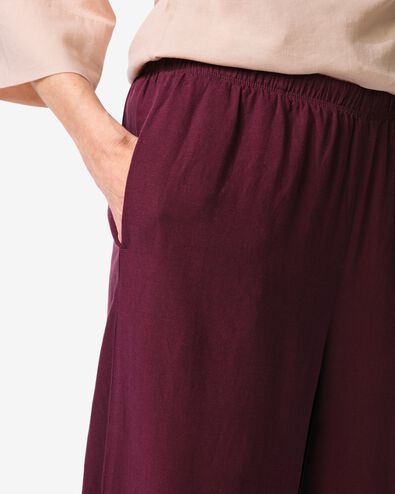damesbroek Dawn wide fit bordeauxrood bordeauxrood - 36211460BURGUNDYRED - HEMA