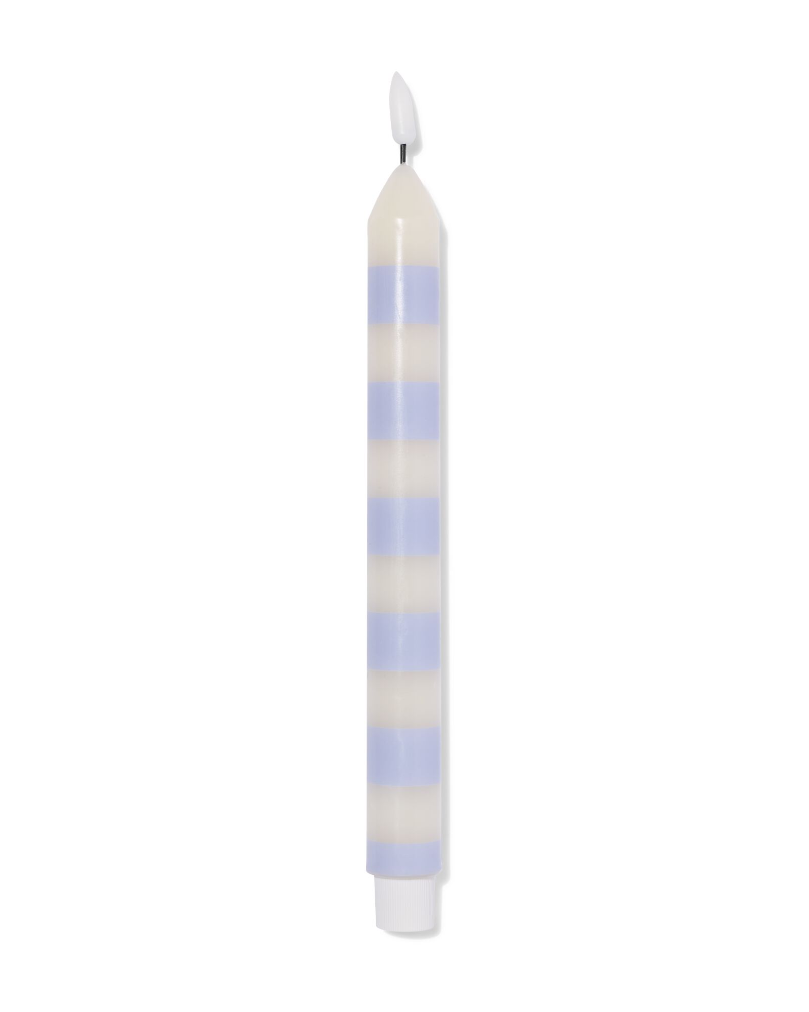 bougie longue LED ⌀2,3x29cm rayures ivoire-bleu - 13550154 - HEMA