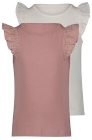 2 t-shirts enfant rose rose - 1000027667 - HEMA