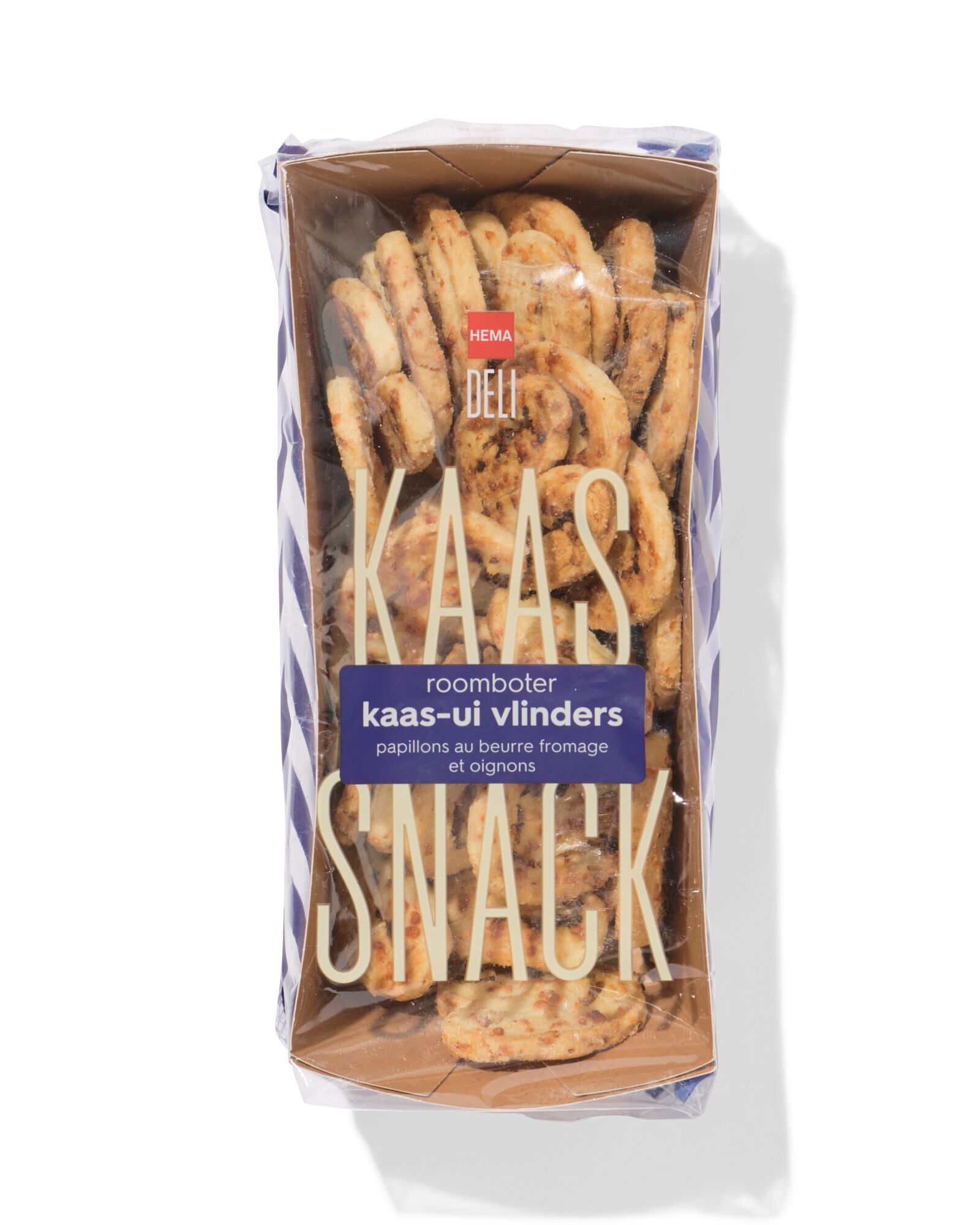 roomboter bladerdeegzoutjes met kaas en ui 135g - 10661426 - HEMA