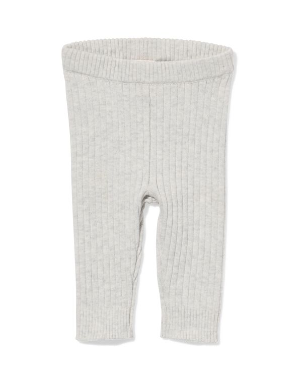 legging côtelé nouveau-né gris chiné gris chiné - 33432920GREYMELANGE - HEMA