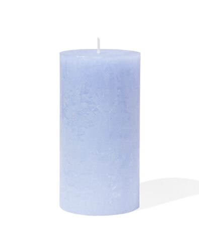 bougie rustique &Oslash;7x13 cm bleu clair bleu clair 7 x 13 - 13502915 - HEMA