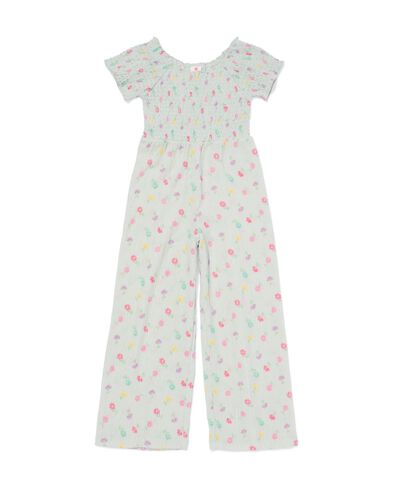 kinderjumpsuit bloemen lichtblauw - 30867848LIGHTBLUE - HEMA
