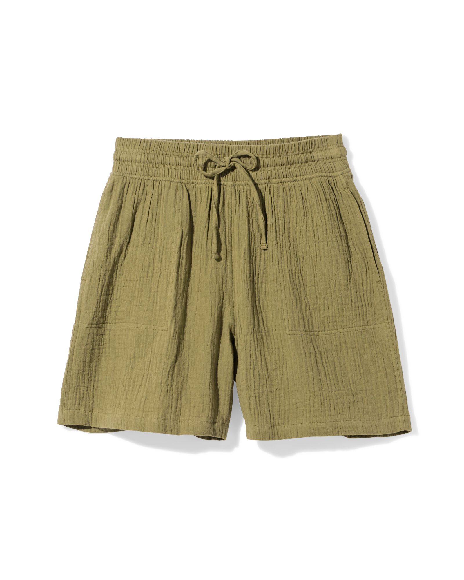 Damen-Shorts, entspannte Passform, Musselin gr&uuml;n gr&uuml;n - 36304210GREEN - HEMA