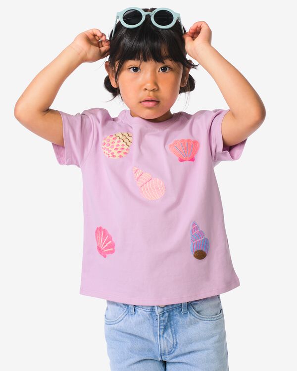 t-shirt enfant crochet&eacute; violet violet - 30828006PURPLE - HEMA