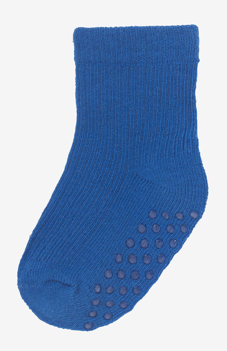 5 paires de chaussettes bébé avec coton bleu - 1000028757 - HEMA