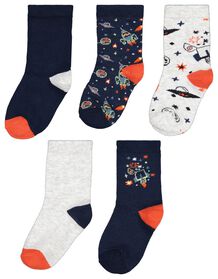 5er-Pack Kinder-Socken, Weltall dunkelblau dunkelblau - 1000024589 - HEMA