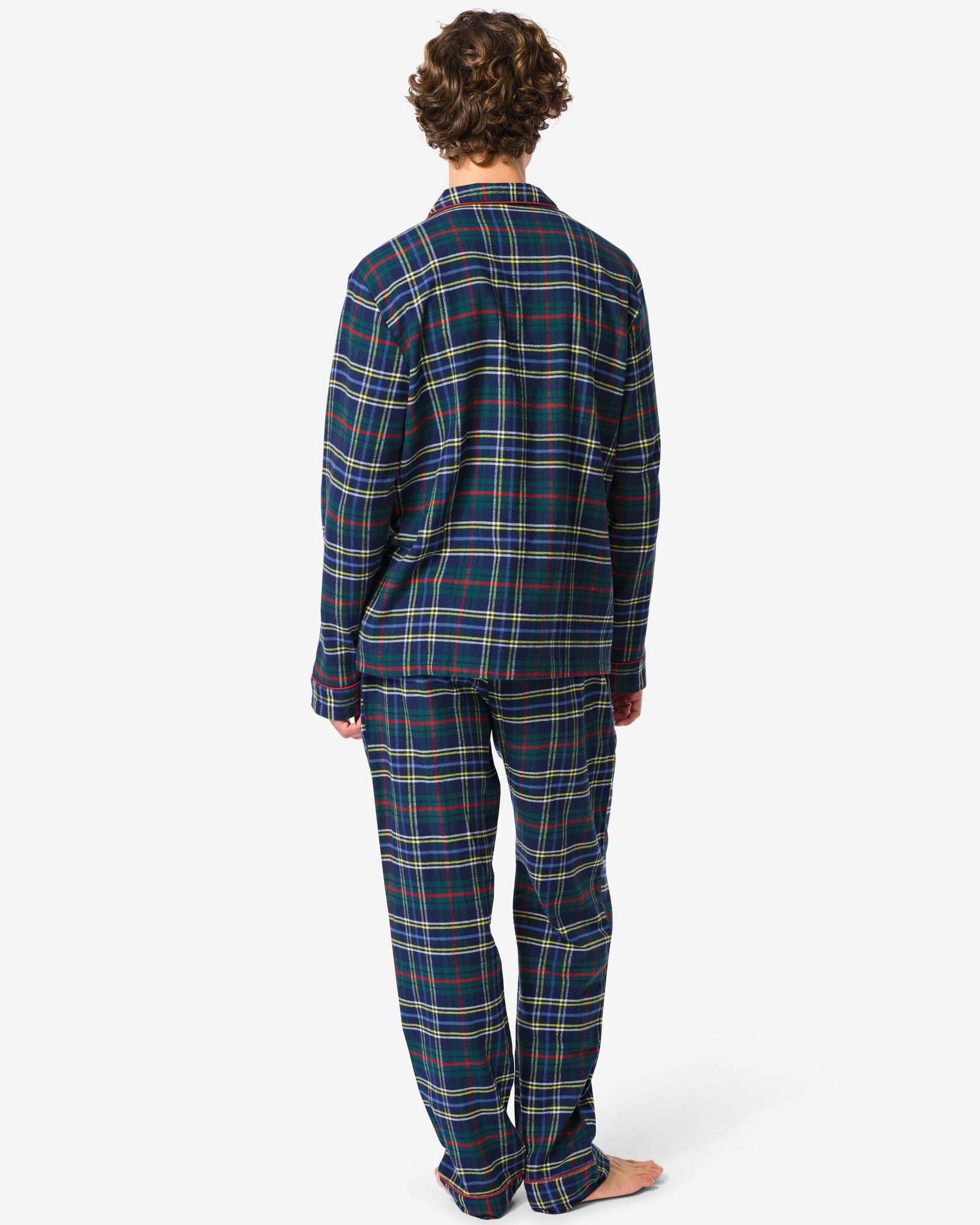 pyjama homme War Child carreaux bleu fonc&eacute; - 23601610DARKBLUE - HEMA