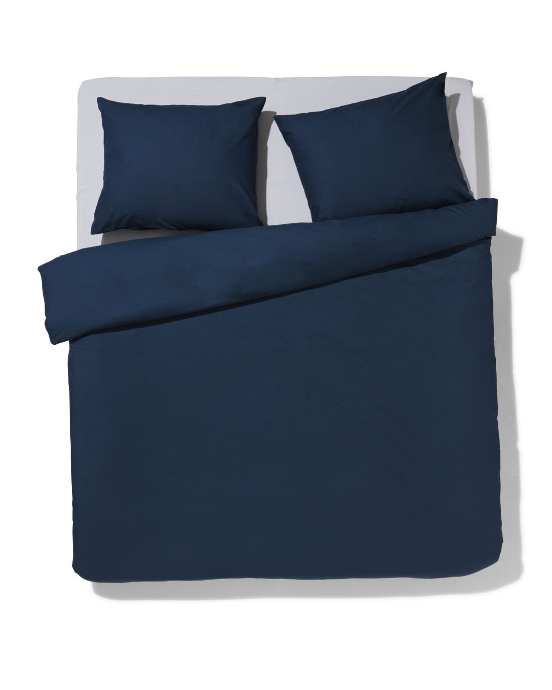 Hema Dekbedovertrek Zacht Katoen 200x200/220 Donkerblauw (blauw)