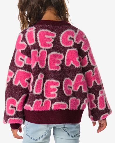 Kinderpullover mit Text  bordeauxrot bordeauxrot - 30855522BURGUNDYRED - HEMA